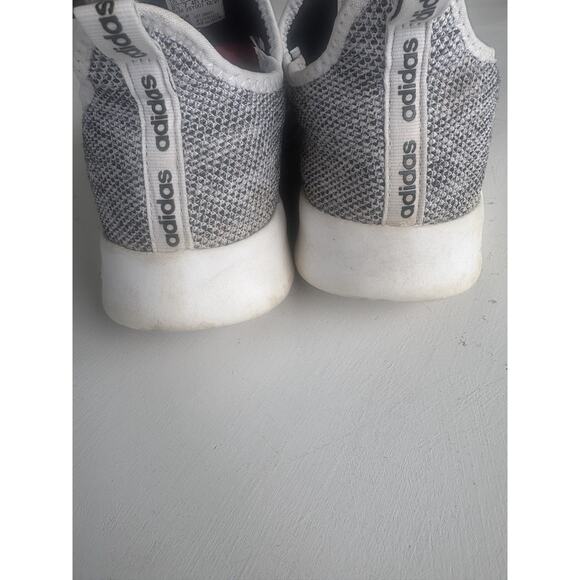 Adidas Cloudfoam Pure Womens Size 8.5 Gray White Athletic Running Shoes Sneakers - Picture 5 of 7